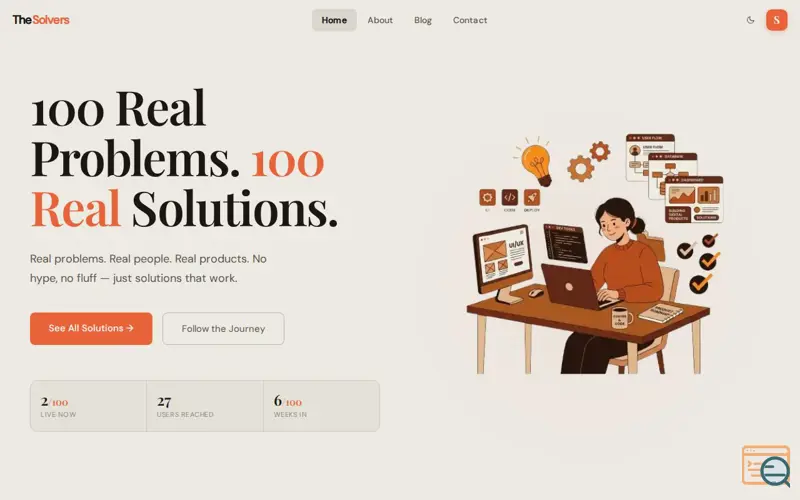 Screenshot of TheSolvers100 Real Problems.