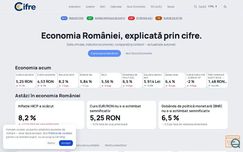 Screenshot of eCifre