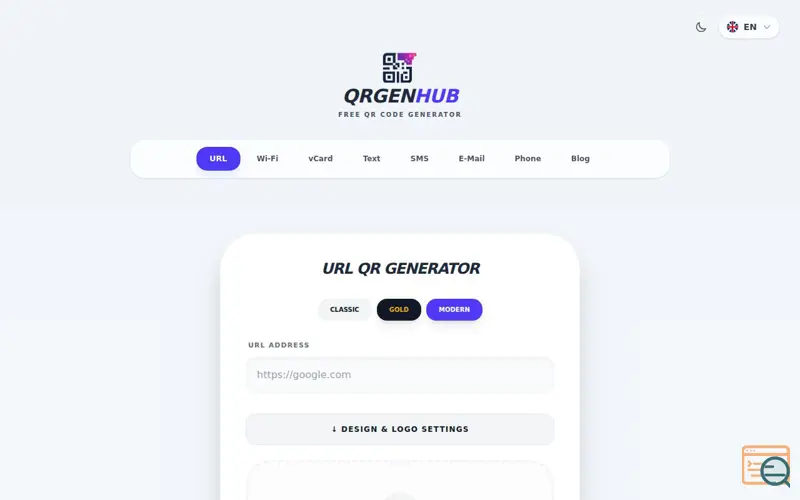 Screenshot of QRGenHub, a launch using Hosting.com.tr