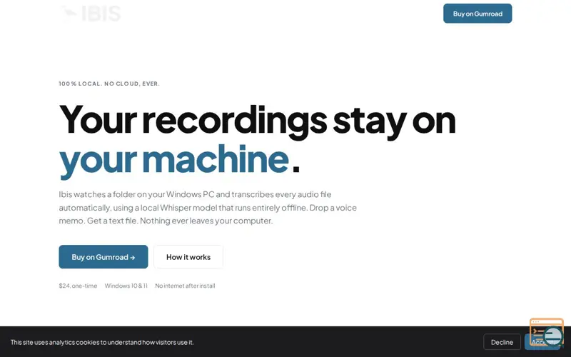 Screenshot of Ibis