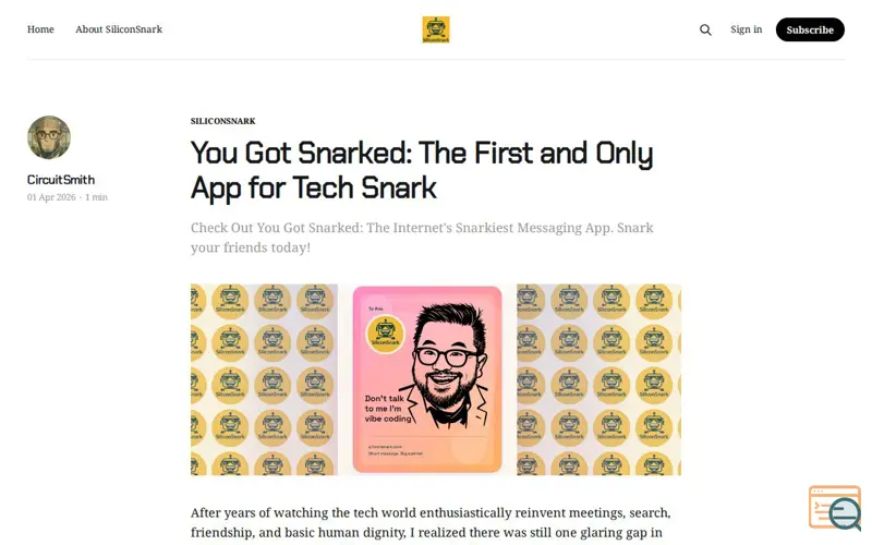 Screenshot of Siliconsnark