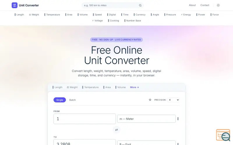 Screenshot of Unit Converter