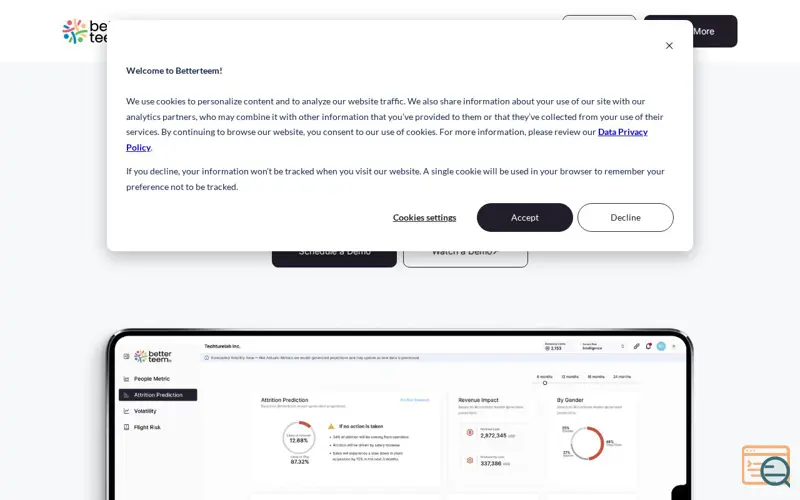 Screenshot of Betterteem, a launch using Detectify