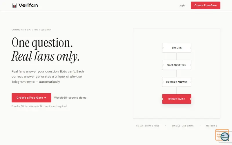 Screenshot of Verifan
