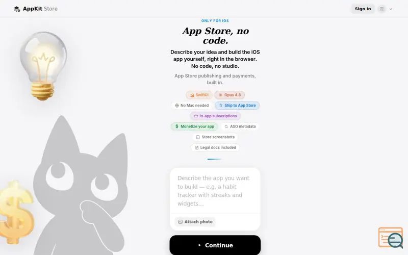 Screenshot of AppKit Store