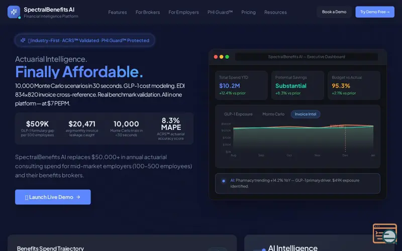 Screenshot of SpectralBenefits AI