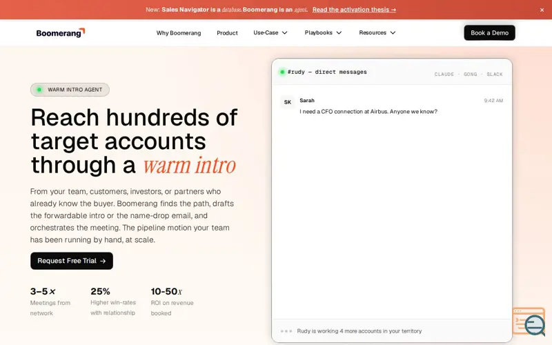 Screenshot of BoomerangAI