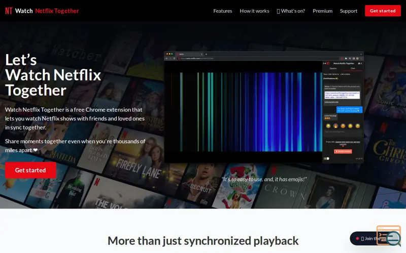Screenshot of Watch Netflix Together