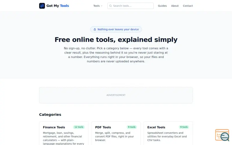 Screenshot of Got My Tools