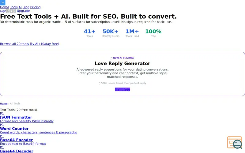 Screenshot of TextFlow