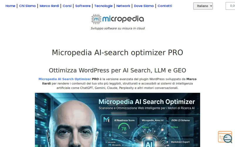 Screenshot of Micropedia AI Search Optimizer