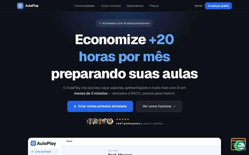 Screenshot of AulaPlay