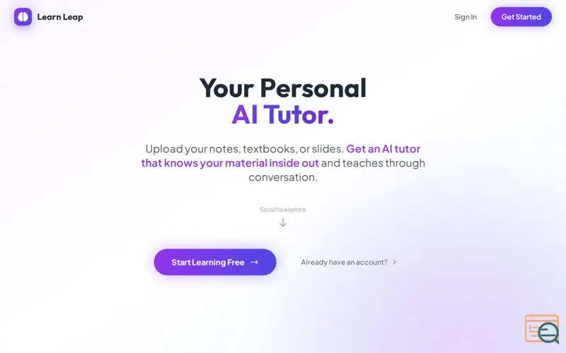 Screenshot of Learnleap