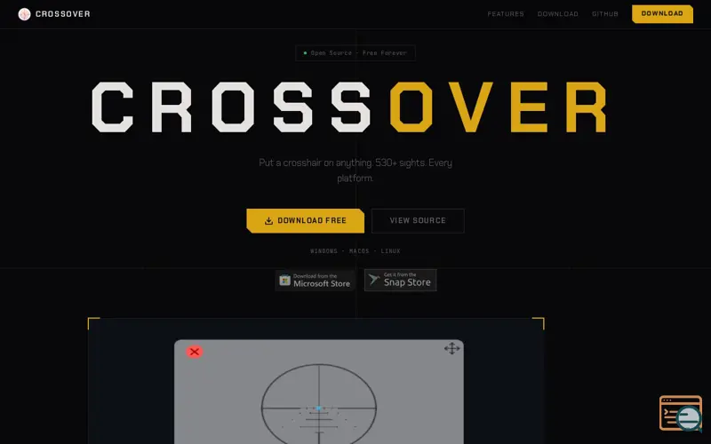 Screenshot of CrossOver