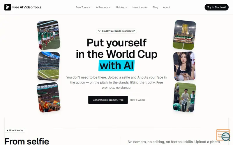 Screenshot of World Cup AI Video Prompt Generator