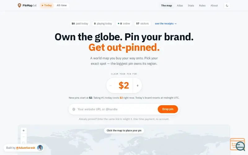 Screenshot of PinMap.lol