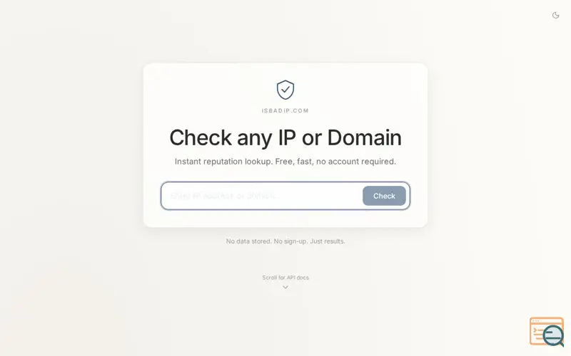 Screenshot of is bad ip ? - isbadip.com