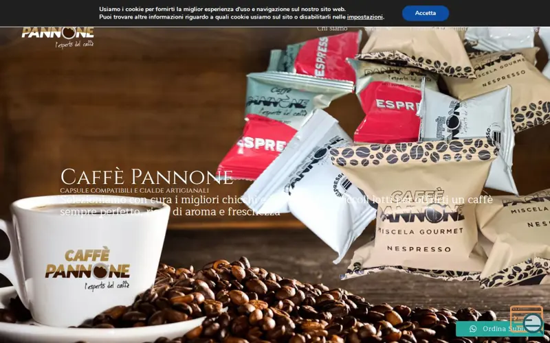 Screenshot of Caffè Pannone vendita caffè online