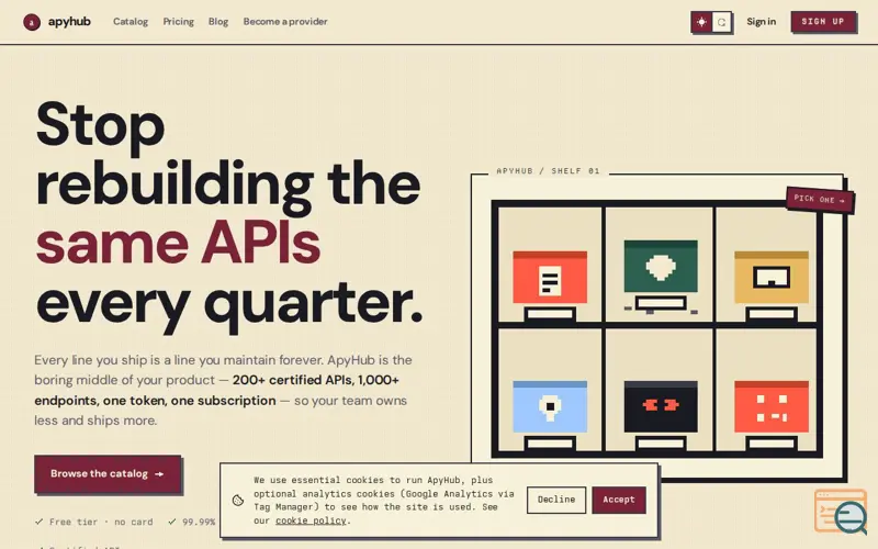 Screenshot of ApyHub