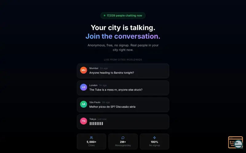 Screenshot of Nearby Chat