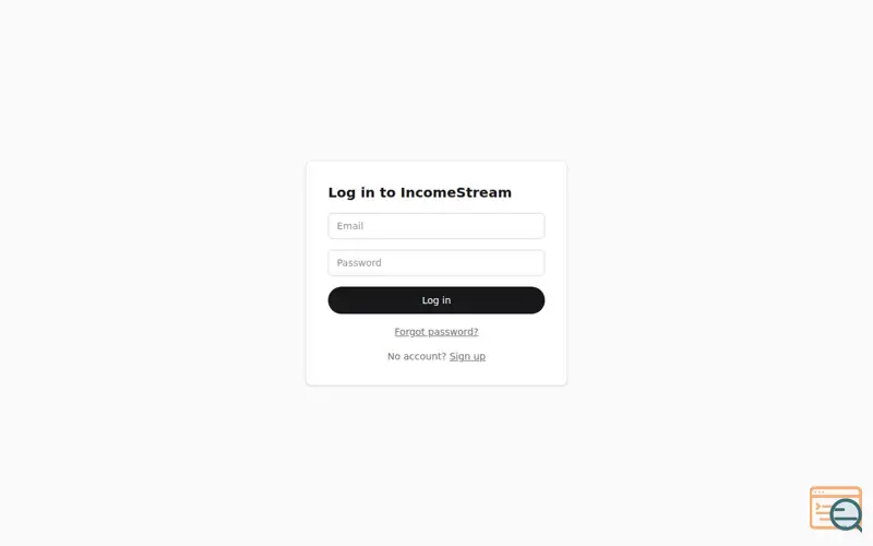 Screenshot of IncomeStream