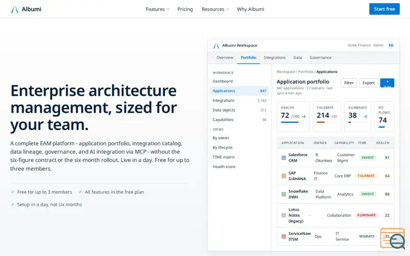 Screenshot of Albumi