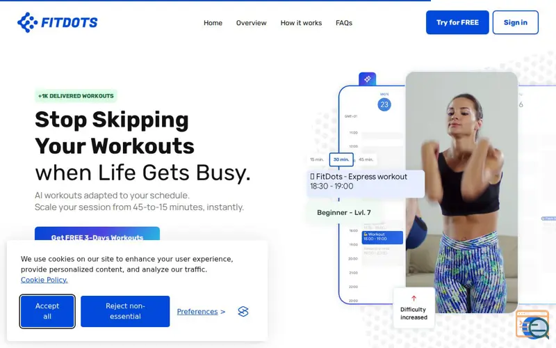 Screenshot of FitDots