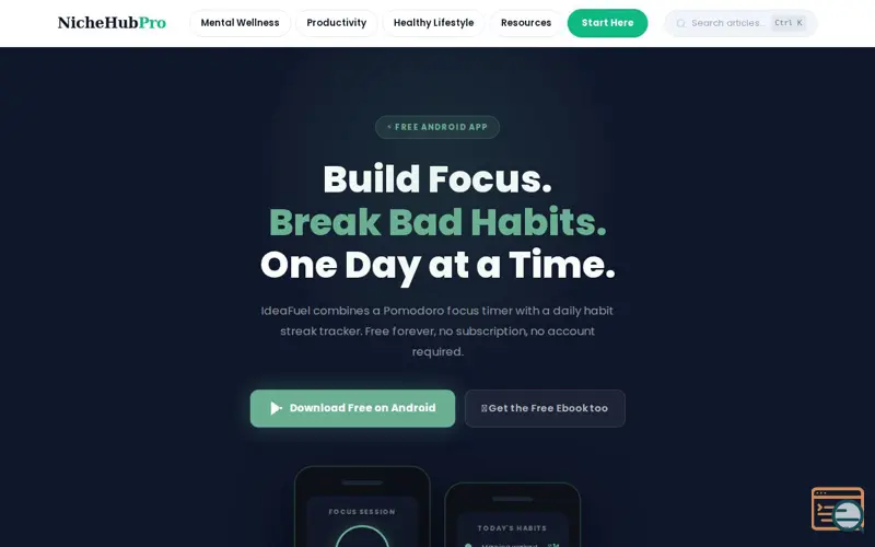 Screenshot of IdeaFuel: Habit & Focus Timer