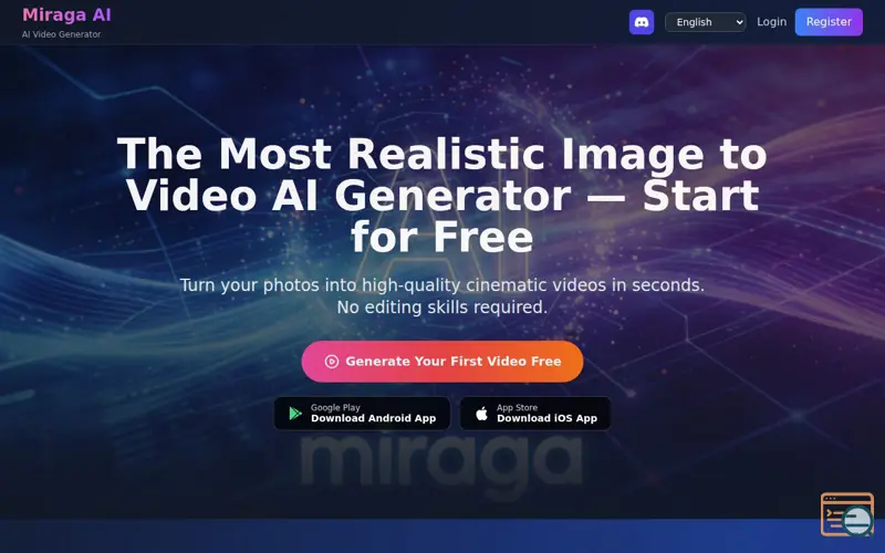 Screenshot of Miraga AI