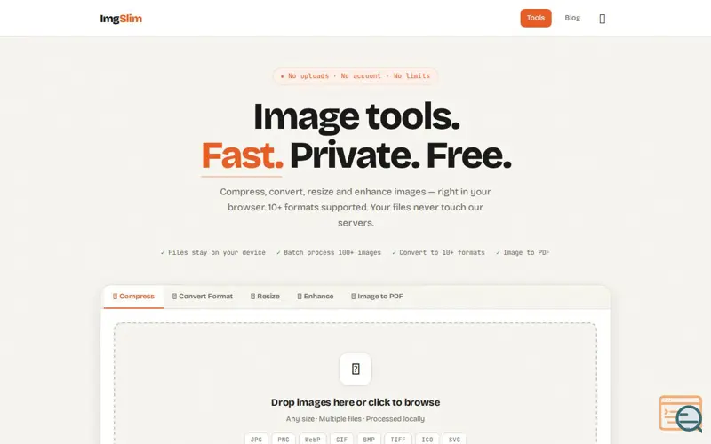 Screenshot of ImgSlim