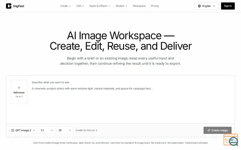 Screenshot of ImgFast