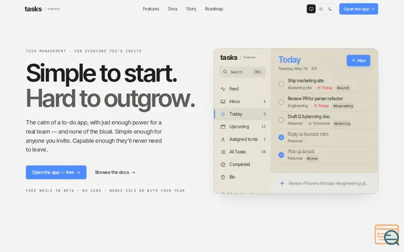 Screenshot of Tasks by Foways