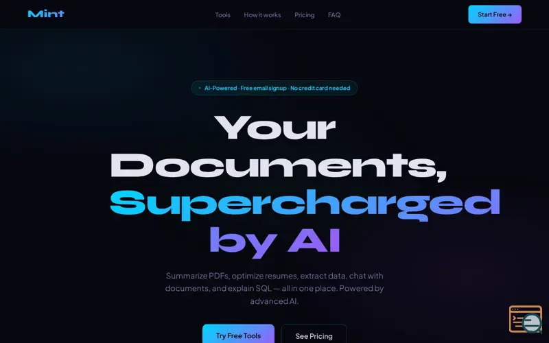 Screenshot of MintDocs