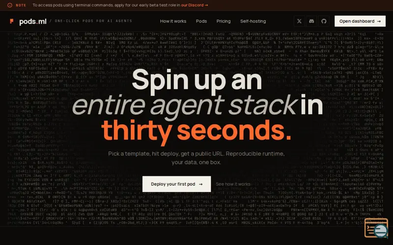 Screenshot of podsML