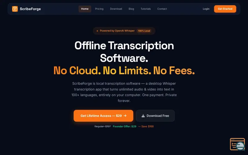 Screenshot of ScribeForge