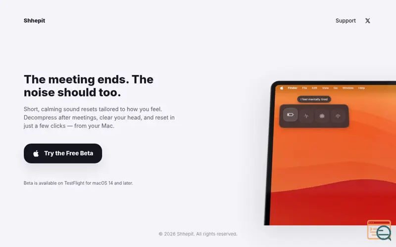 Screenshot of Shhepit, a launch using Namecheap DNS