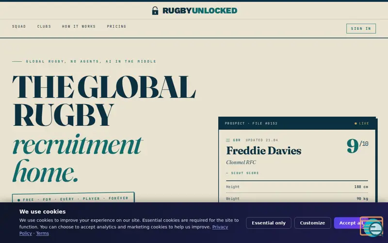 Screenshot of Rugby Unlocked
