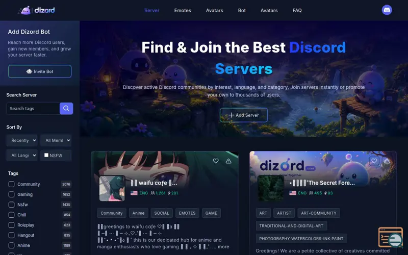 Screenshot of Dizord