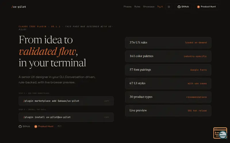 Screenshot of UX-pilot