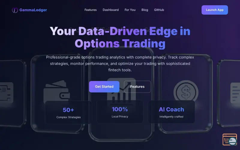 Screenshot of GammaLedger