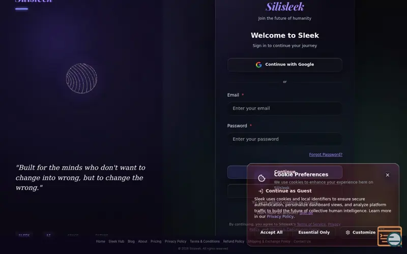 Screenshot of Sleek