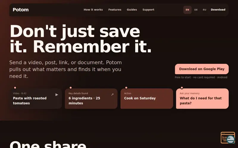 Screenshot of Potom
