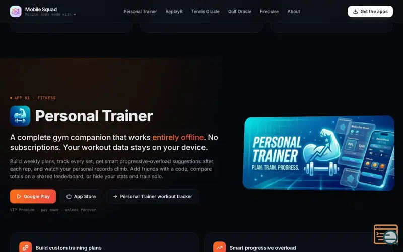 Screenshot of Personal Trainer