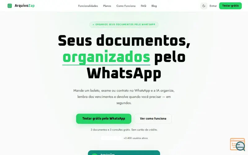Screenshot of ArquivoZap