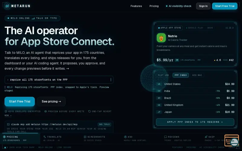 Screenshot of MetaRun