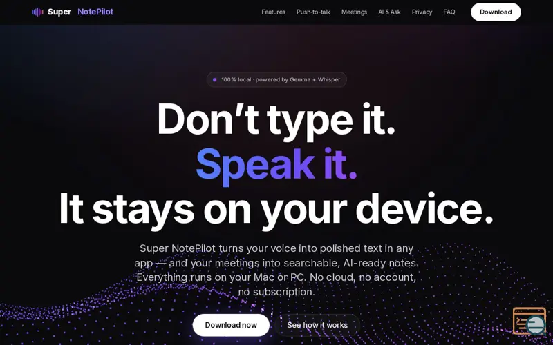 Screenshot of Super NotePilot