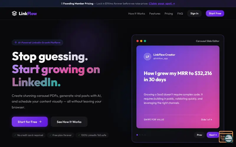 Screenshot of LinkFlow