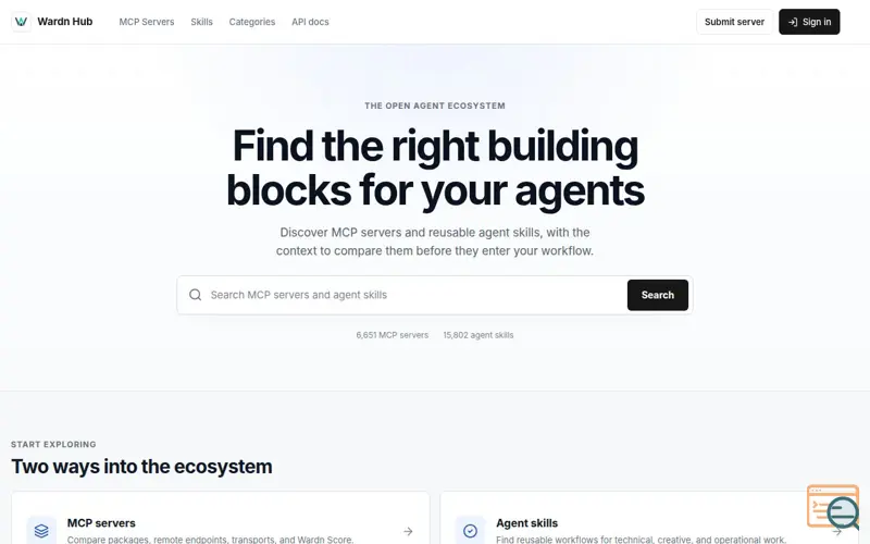 Screenshot of Wardn Hub