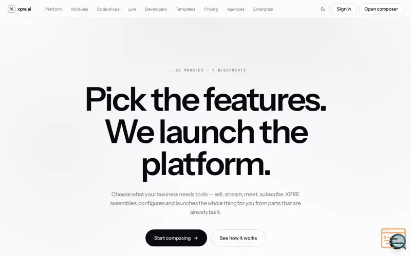 Screenshot of Xpre.ai | No Code App Builder