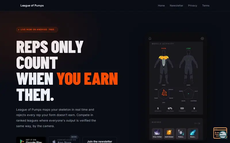 Screenshot of League of Pumps